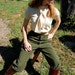 Vintage 50s 60s Pants Mens Army Green Military Wool Boho Hipster Trouser Pants