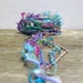 monet fiber effects . 12yds specialty art yarn bundle . blue, pink, purple