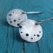 full moon -- sterling silver earrings