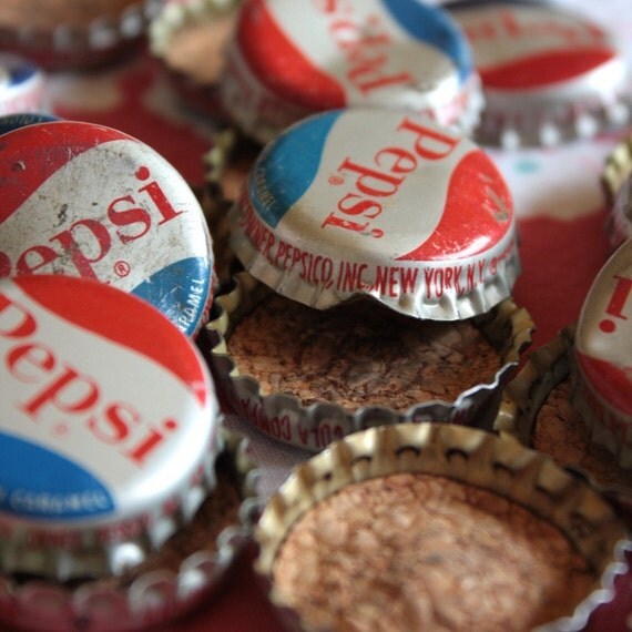 Vintage Pepsi Bottle Caps by Road10 on Etsy