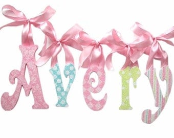 GLITTER and SPARKLE Baby Nursery Wall Letters