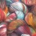 Hand Painted Pure Angora Yarn, Autumn Red, 200 yd Large Skein