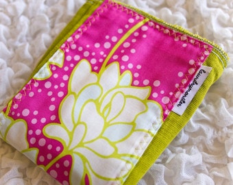 Baby burp cloth - lime peony floral hand dyed burp cloth