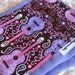 Baby burp cloth - Girly guitars pink and lavender hand dyed burp cloth