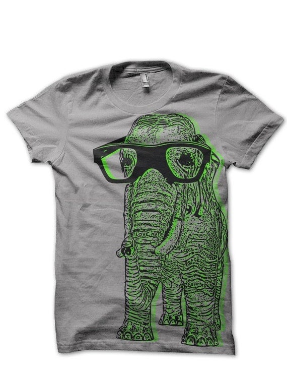 elephant with glasses shirt