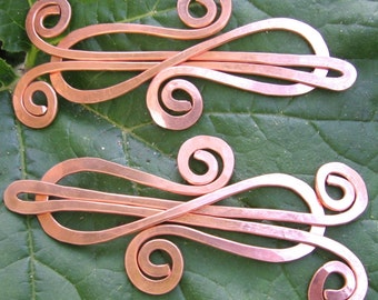 Copper Side Clips, Large