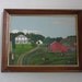 house on the hill...VINTAGE original country scene PAINTING (artist signed)