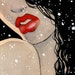 Scarlet and Snow - Original ACEO - 2.5 x 3.5 miniature artwork