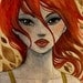 FREE SHIPPING - Sirahn - 4 x 6 Original Painting - ink and watercolor - one of a kind