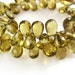 Whiskey Quartz Faceted Pear Briolette, 7-9mm. Packet of 2... (oQWt)