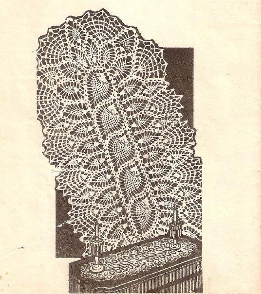 Crochet Patterns Doily Runner Pineapple 3170 Pineapple