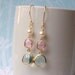 Pastel Dress. Pink Green Pastel Jewels Earrings, Pastel Jewelry, Pastel Earrings, Spring Fashion