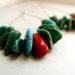 Turquoise Hoop Earrings - Turquoise & Coral with Sterling Silver / Modern