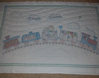Items similar to Hand quilted baby quilt on Etsy Baby quilts sewing quilt embroidery close