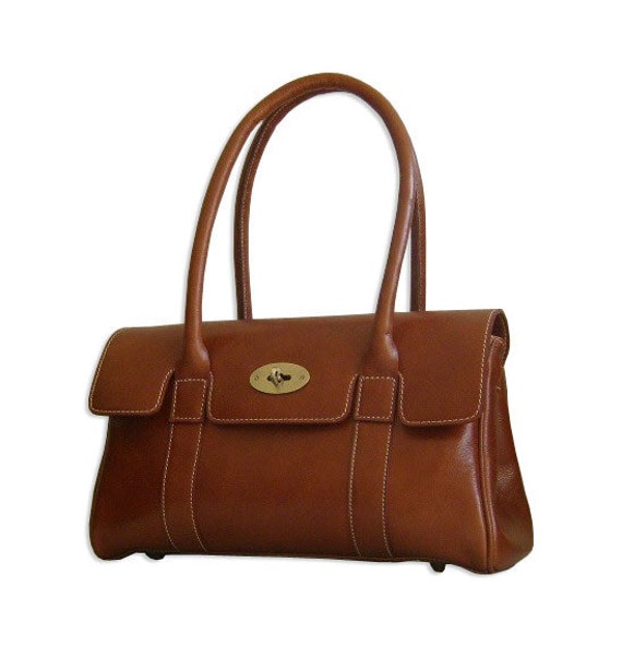 small brown leather handbag