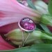 Full Moon Ring with Natural, Untreated Rhodolite Garnet, Ready to Ship