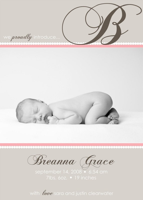 PRINCESS...Custom Photo Birth Announcement...by KM Thomas Designs Il_570xn