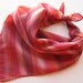 Silk Square Scarf - Sunset - Hand Painted Ladies Scarves Bandana Orange Burgundy Cream Coral Red