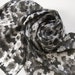 FREE SHIPPING Silk Scarf - Midnight - Hand Painted Ladies Scarves Black White Gray Grey Neutral Tie Dye