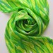 Silk Scarf - Grass - Hand Painted Ladies Scarves Green Chartreuse Lime Kelly Apple