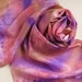 Silk Scarf - Daybreak - Hand Painted Ladies Scarves Coral Pink Salmon Purple Violet Yellow Cream
