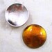 Vintage West German Gold or Topaz Art Deco Style Reflector Cabochons, 30 MM, 2