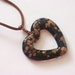 WILD HEART Necklace- Black & Copper Fused Glass Pendant