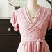 Wrap Dress With Shawl Collar In English Rose Pink