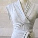 WRAP TOP, 7 WAYS TO WEAR SHAWL COLLAR, in oatmeal