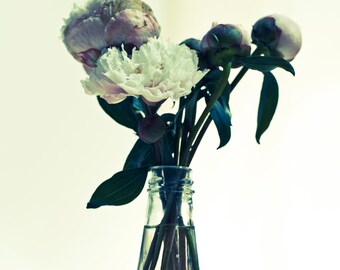 Flowers in a Ketchup Bottle