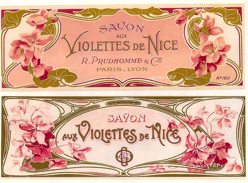 print free ship perfume label prints violettes de nice art