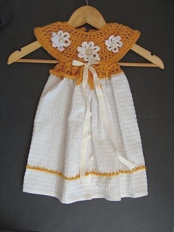 CROCHET PATTERN no 138.... DISH CLOTH DRESS.......SWEET