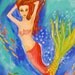 Whimsical Mermaid Beach Decor Original Painting