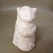 Little Bride Cat in White with Bouquet and Veil Figurine Art Sculpture