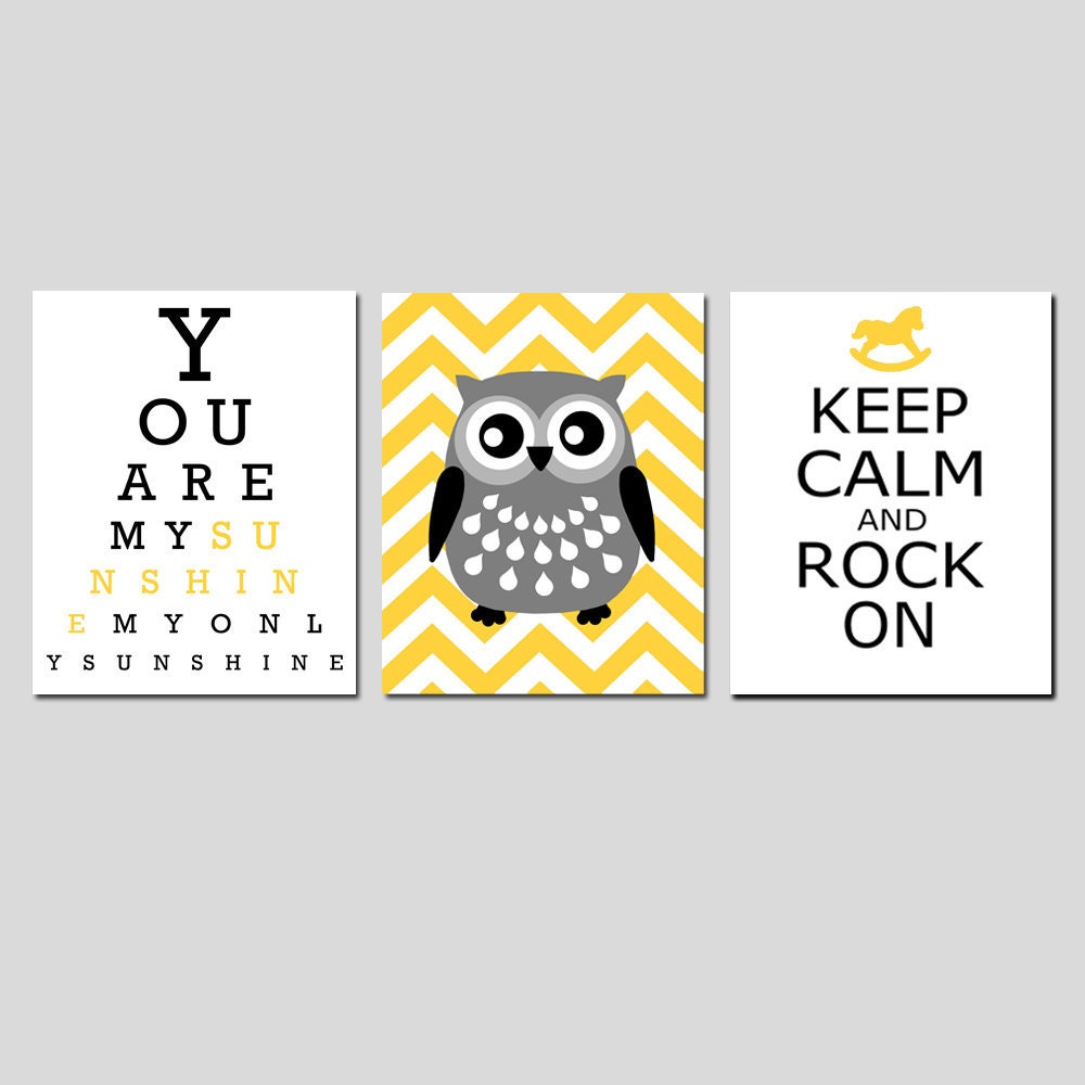 Modern Nursery Trio Set of Three 11x14 Prints You Are by Tessyla