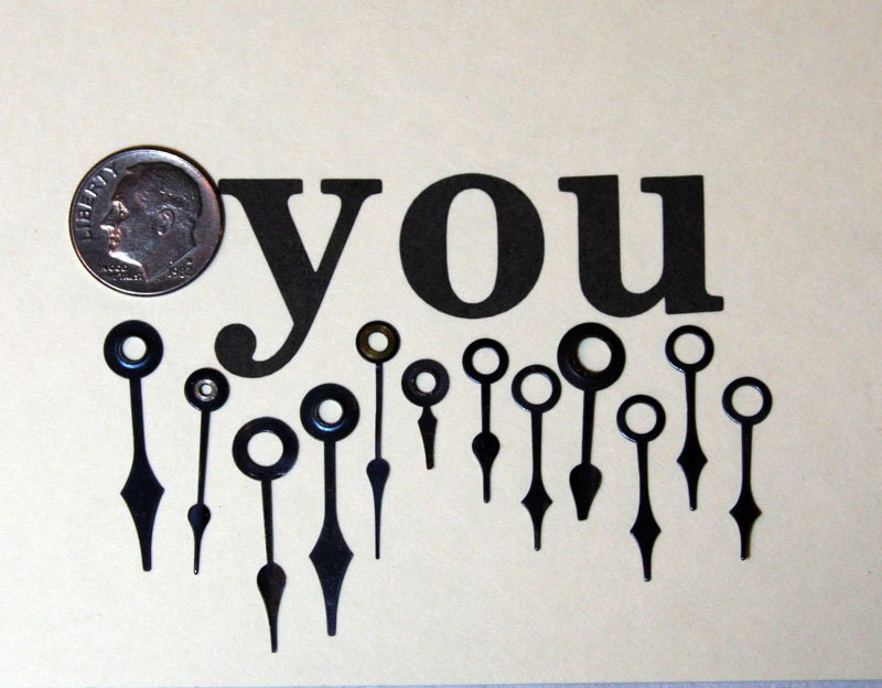 Small CLOCK HANDS for Steampunk Mixed Media and Jewelry Making