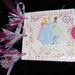 PRINCESS Pink Blue Green embellished Photo Album Add Your PHOTOS Handcrafted Handmade Keepsake Scrapbook Vacation Memories