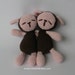 Brown and Pink Sleepy Twin Sheep