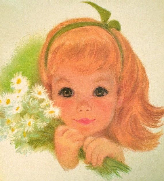 Daisy Original 1960s Vintage Nursery Art Print By Frances