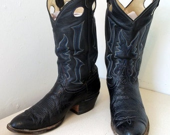 Vintage Amazonas Black Leather Riding Boots by honeyblossomstudio