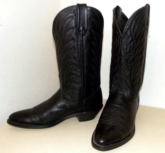 Vintage Black on Black Cowboy boots in a by honeyblossomstudio