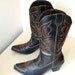 Vintage Splash Cowgirl Boots size 6.5 Gold and brown
