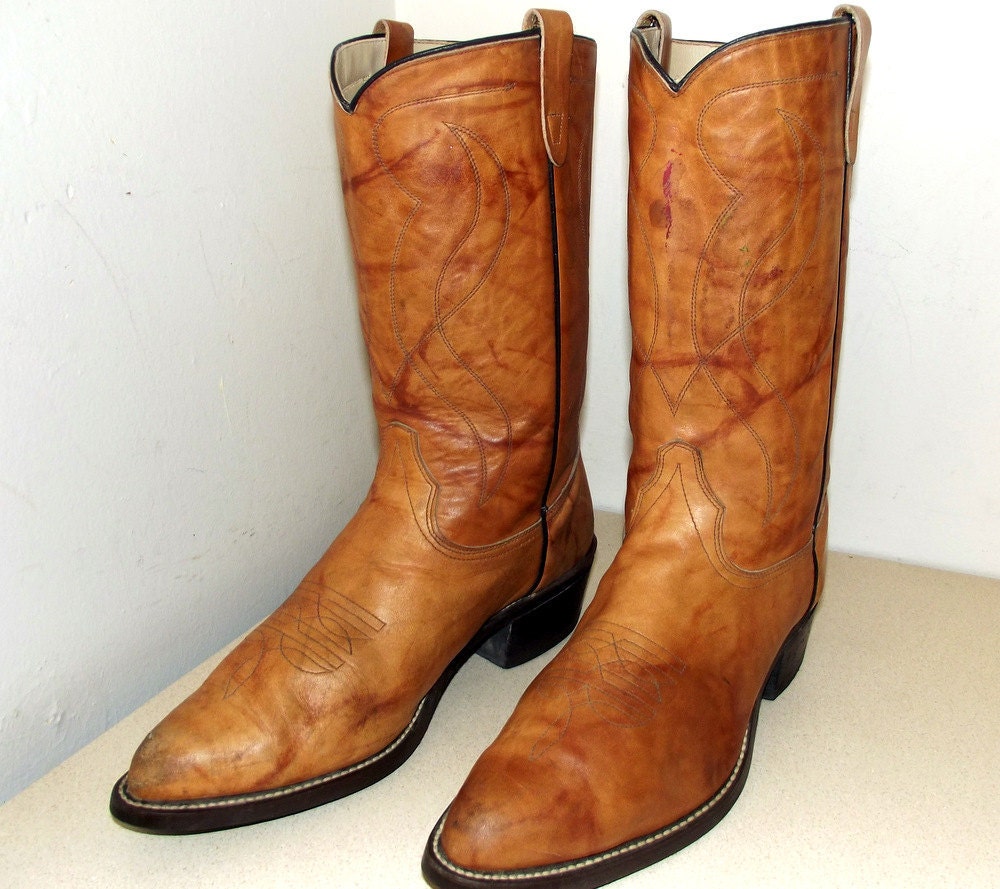 Vintage 1970s Texas brand Cowboy boots mens size 12 EE wide