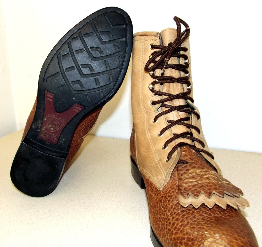 two tone tan shoes