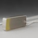 Fix You necklace - sterling silver with gray and yellow resin