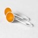 Another Day Earrings - orange resin and sterling silver - spring - summer - March Madness