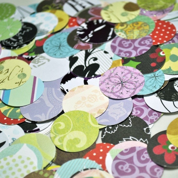 Assorted 1 Inch Circle Paper Cut Outs