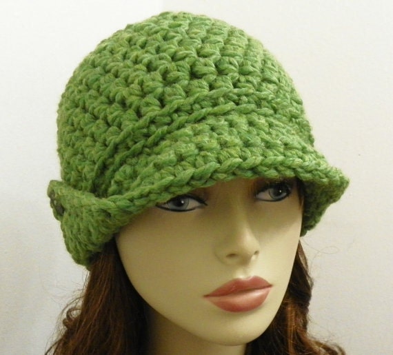 pattern crochet ladies hat brim with Crochet Beanie Brim  Womens Hat  Pattern Winged PDF Hat Chunky  Cap