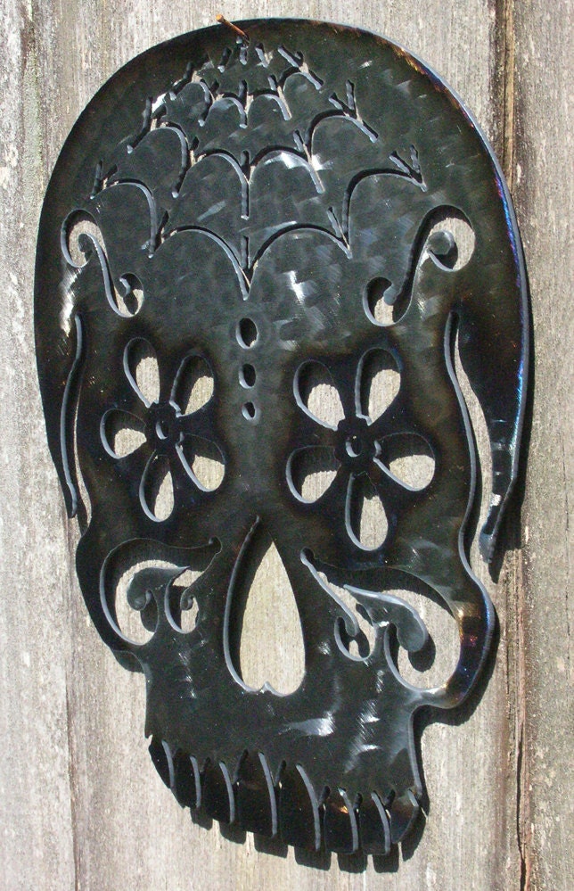 Metal Sugar Skull Wall Art