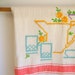 Vintage Dish Towel Cross Stitch Retro Kitchen Decor